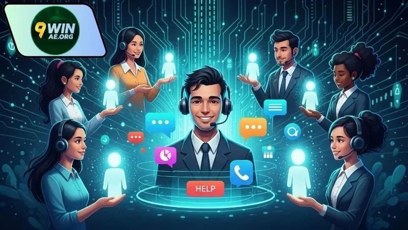 Liên hệ 9WIN – Hỗ trợ nhanh chóng, 24/7 mọi lúc mọi nơi 3 Cam kết chăm sóc khách hàng tại 9WIN